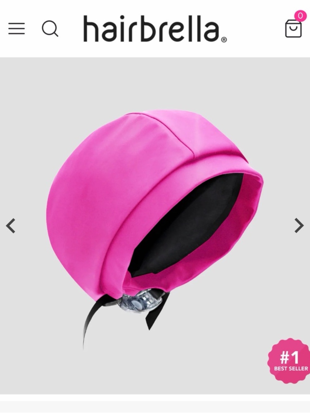Hairbrella Womens Waterproof Pink Hair Protection Cap/Swim Cap
